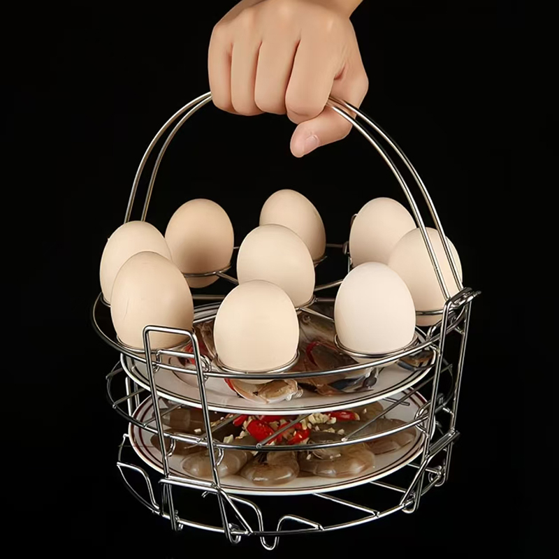 SS Egg Steamer Basket with Handle