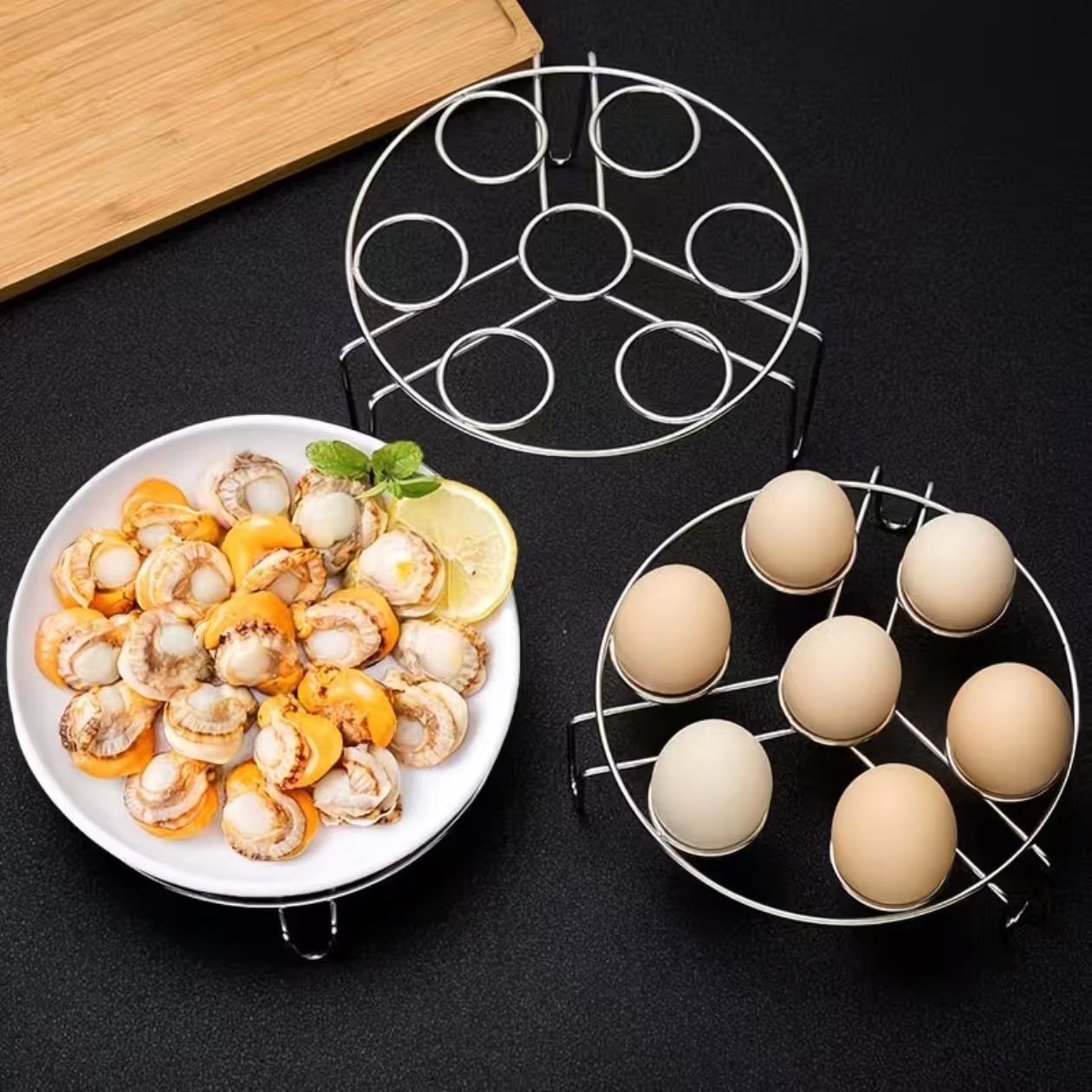 SS Multi-purpose Egg & Bowl Steamer Rack