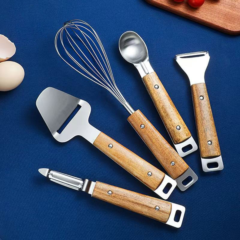 Wooden Handle Mini Kitchen Utensil Set