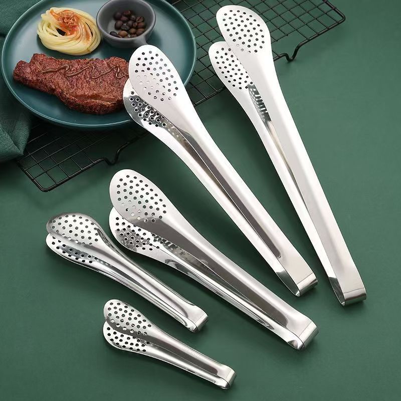 Round Head SS Food Tongs Set